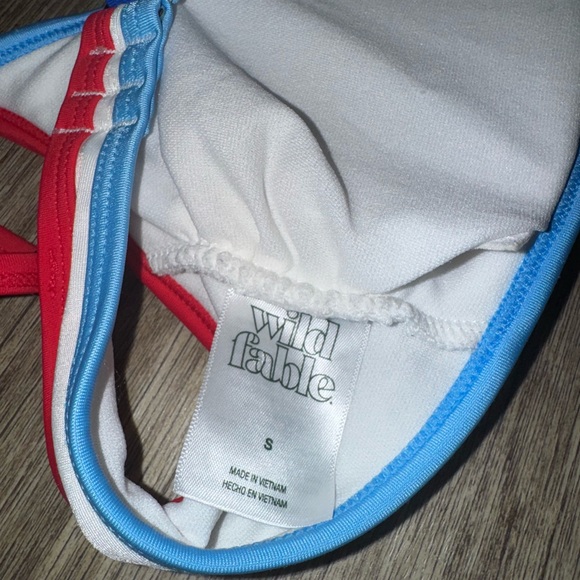 NWOT Wild Fable Red, White, & Blue Bikini Set - Small Top - Medium Bottoms - Picture 5 of 5